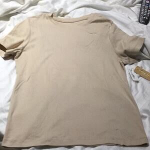 Kate hill M tan 💯supima cotton t short NWT